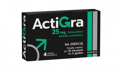 Actigra 25 mg x 4 tabletek