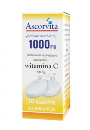 Ascorvita Witamina C 1000 mg 10 tabletek musujących