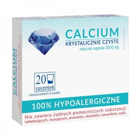 Calcium Krystalicznie Czyste 100% hypoalergiczne 20 saszetek
