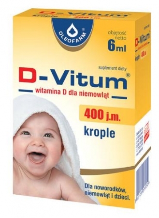 D-Vitum 400 j.m. dla niemowląt krople 6 ml