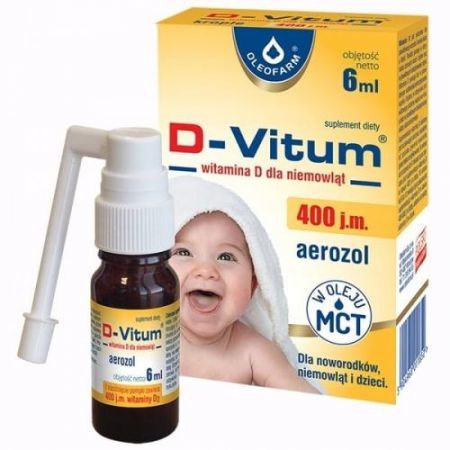 D-Vitum witamina D 400 j.m. aerozol doustny 6 ml