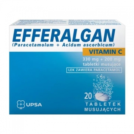 Efferalgan z witaminą C 330 mg+200 mg 20 tabletek musujących
