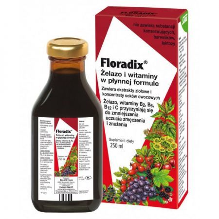 Floradix Żelazo i witaminy płyn 250 ml
