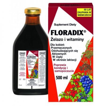Floradix Żelazo i witaminy płyn 500 ml