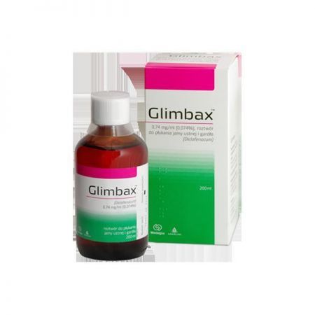 Glimbax płyn do płukania jamy ustnej i gardła 200 ml