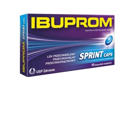 Ibuprom Sprint Caps 200 mg 10 kapsułek