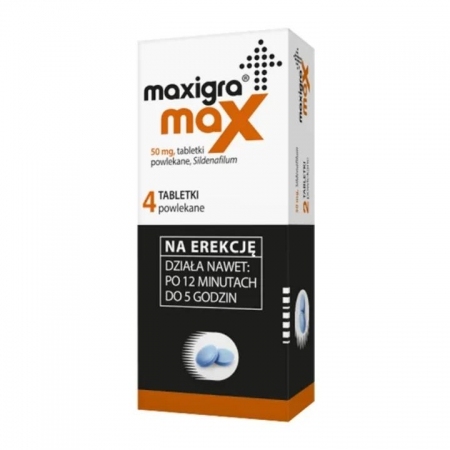 Maxigra Max 50 mg 4 tabletki
