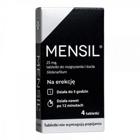 Mensil 4 tabletki do rozgryzania i żucia (Syldenafil)