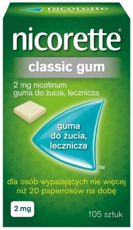 Nicorette Classic 2 mg 105 gum do żucia