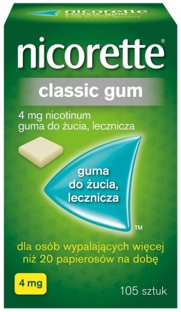 Nicorette Classic 4 mg 105 gum do żucia