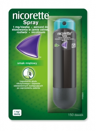 Nicorette spray aerozol do stosowania w jamie ustnej 1 dozownik - 150 dawek