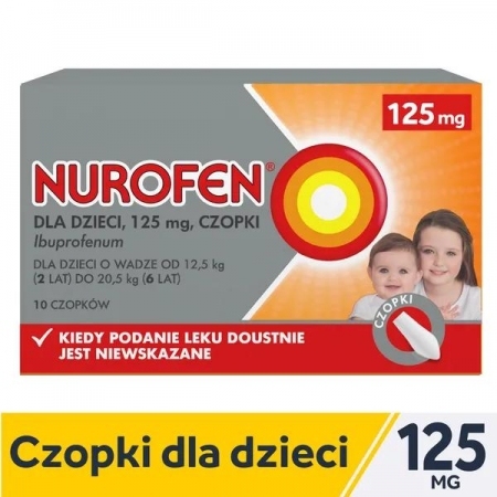 Nurofen 125 mg 10 czopków dla dzieci