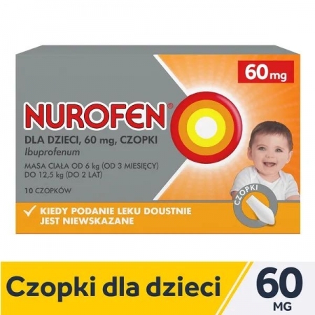 Nurofen 60 mg 10 czopków dla dzieci