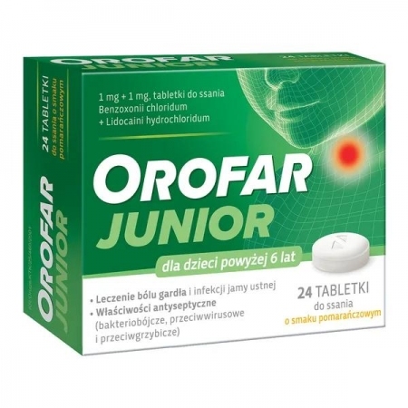 Orofar (Orofar Junior) 24 tabletki do ssania