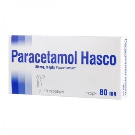 Paracetamol Hasco czop.doodbyt. 0,08g  10 czop.