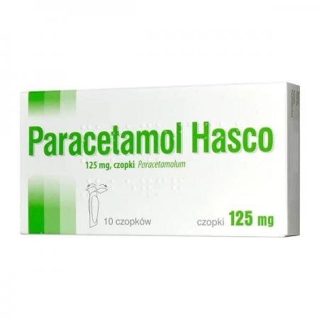 Paracetamol Hasco czop.doodbyt. 0,125g 10 czop.