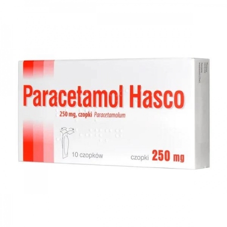 Paracetamol Hasco czop.doodbyt. 0,25g 10 czop.