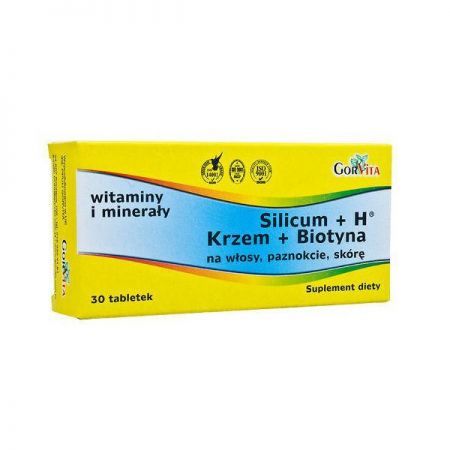 Silicum + H (Krzem+Biotyna) 30 tabletek