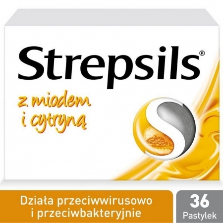 Strepsils miodowo-cytrynowy 36 pastylek
