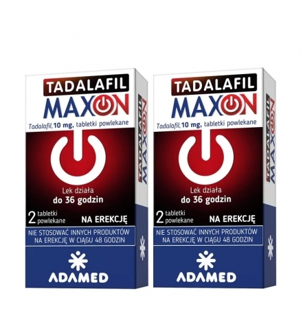 Tadalafil Maxon 10 mg 2 opakowania po 2 tabletki
