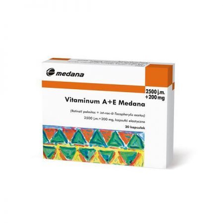 Vitaminum A+E Medana 2500j.m.+0,2 g. x 20 kaps.
